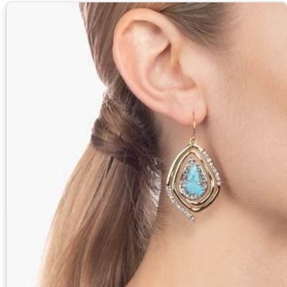 Alexis Bittar Roxbury Spiral Turquoise Earring New - Picture 6 of 13